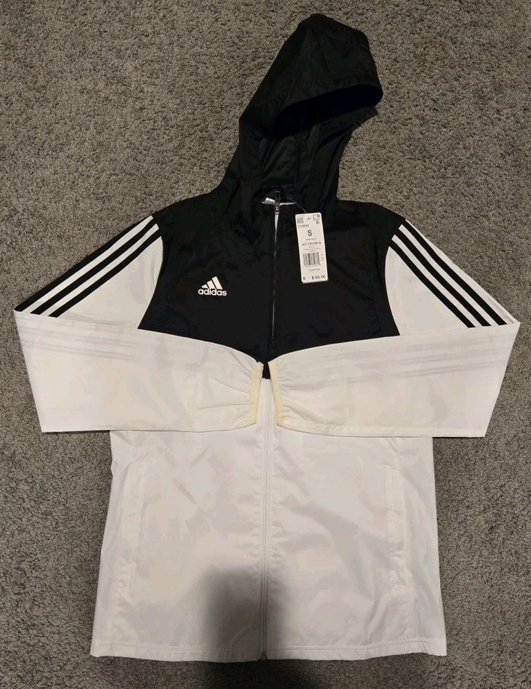 Adidas Women's Soccer Tiro Windbreaker Black White Size Small NWT