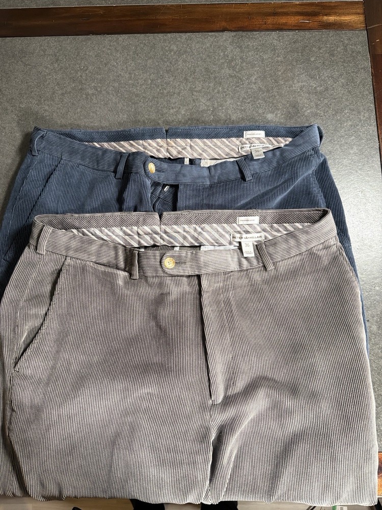peter millar nanoluxe corduroy 2 Pair pants Lot 36 X 34