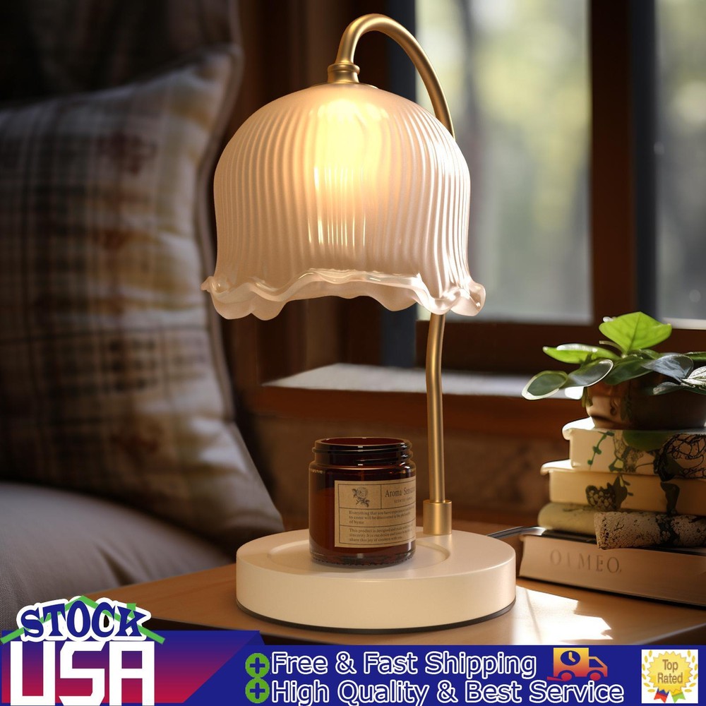 Dimmable Candle Warmer Lantern with Timer and 2 Light Bulbs