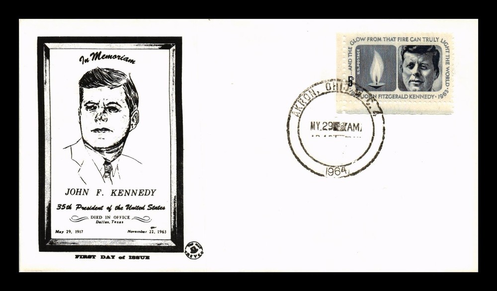 Dr Jim Stamps Us Cover President John F Kennedy Memoriam First Day Issue