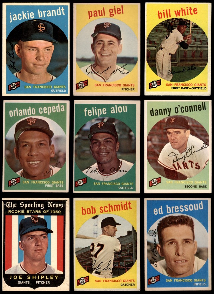 1959 Topps San Francisco Giants Near Team Set 4 - VG/EX 7047700 (27 / 34 cards)