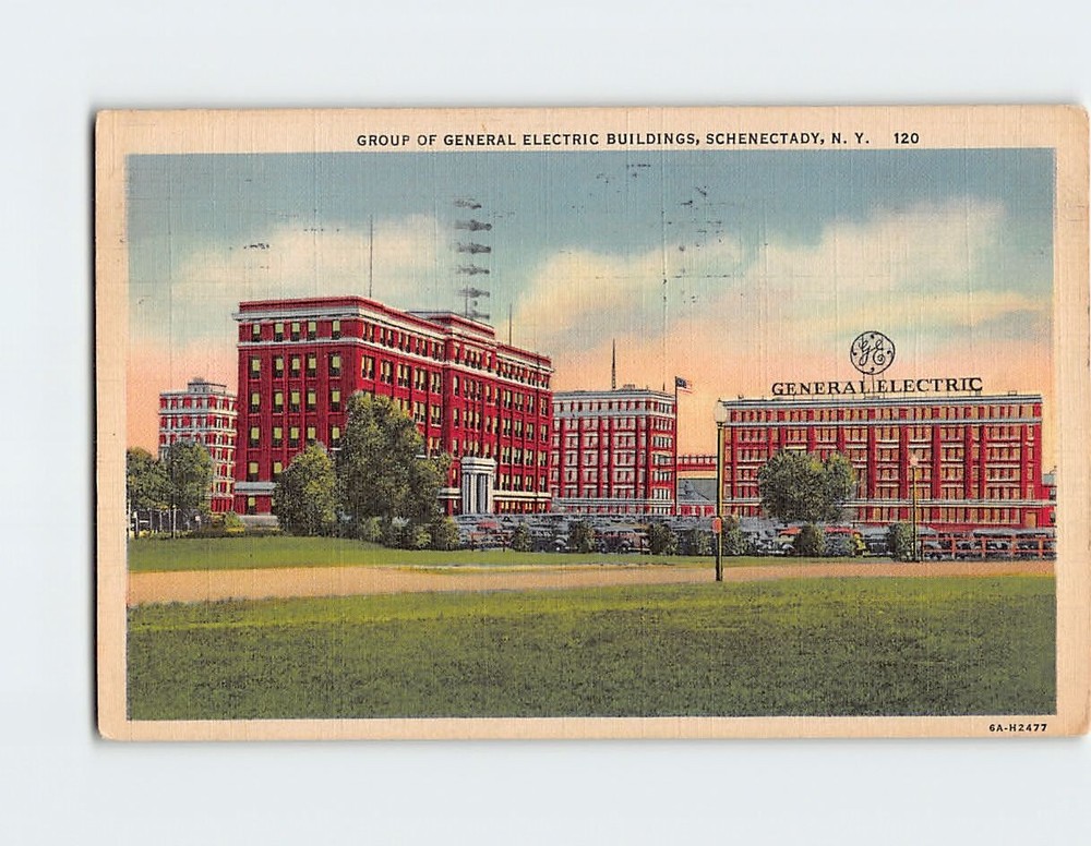 Postcard Group Of General Electric Buildings Schenectady New York USA