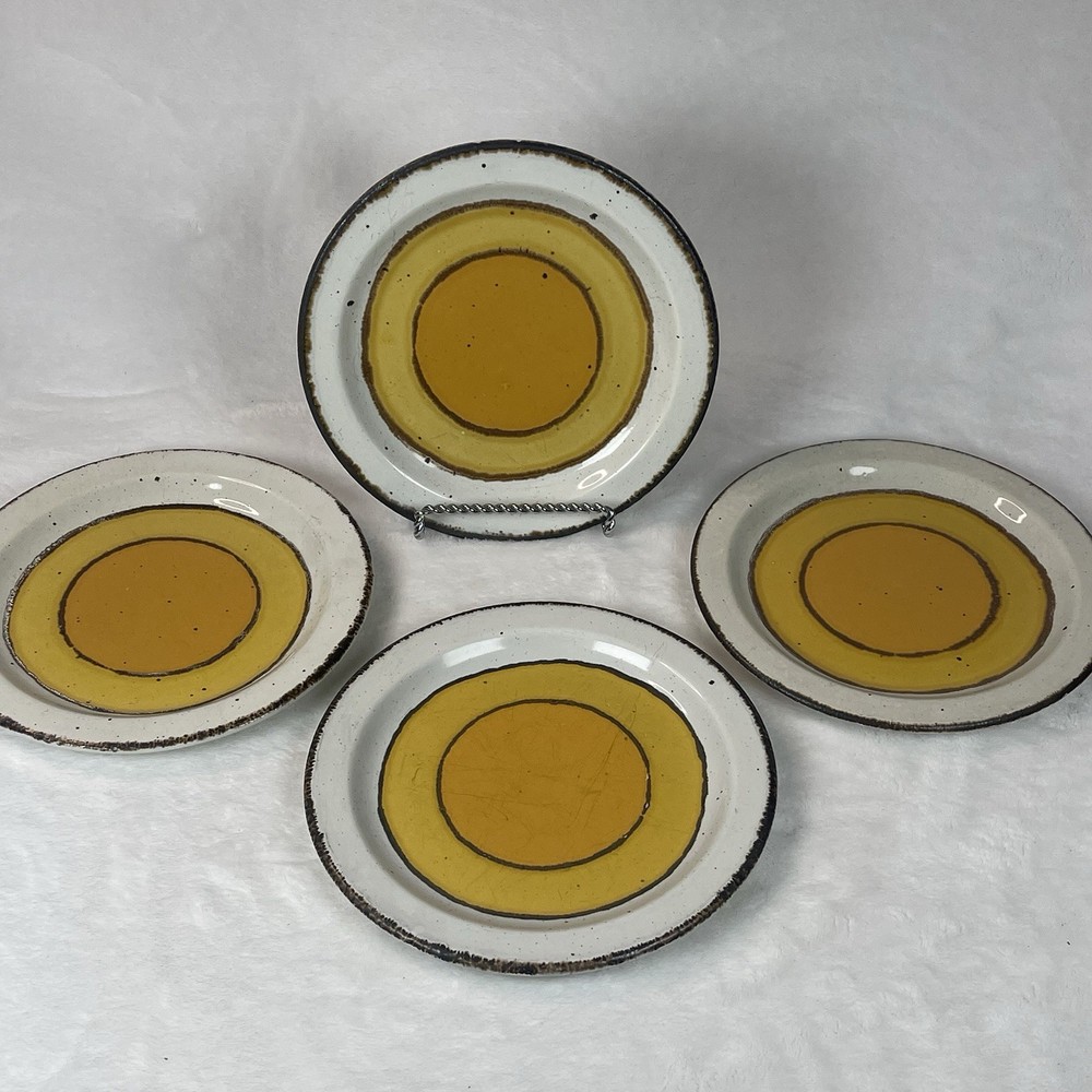 Stonehenge Sun Midwinter 7” Bread & Butter Plates Set of 4 Vintage England