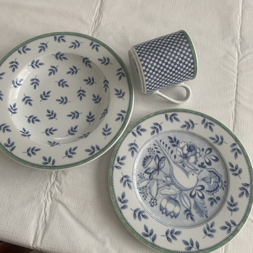 Villeroy Boch NEW Switch 3 Cordoba Castell Rim Soup Bowl Salad Plate Mug Lot /3