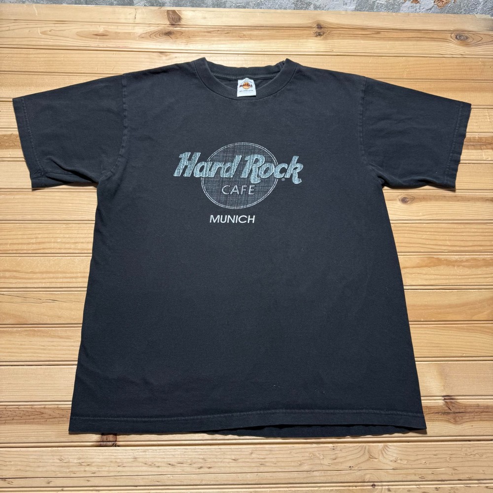 Vintage 90s Hard Rock Cafe Munich Germany Graphic Souvenir T-Shirt Men's Large