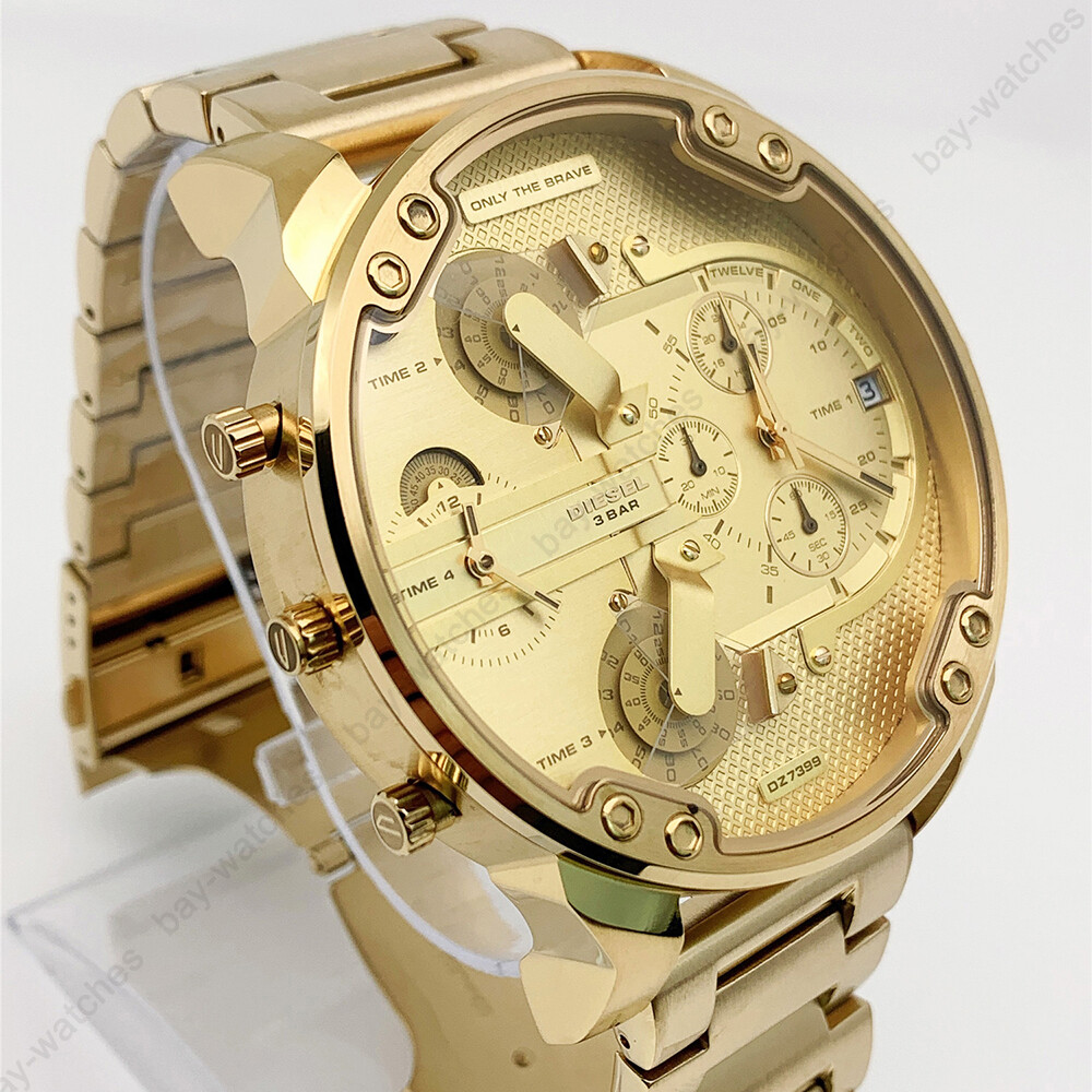 Diesel DZ7399‎ Mr. Daddy Chronograph Gold Bracelet Stainless Steel Men's Watch