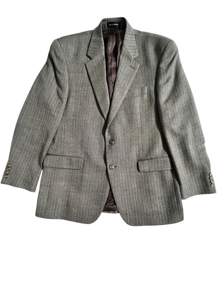 Lauren Ralph Lauren Blazer Mens 42R Brown Herringbone Wool Sport Coat