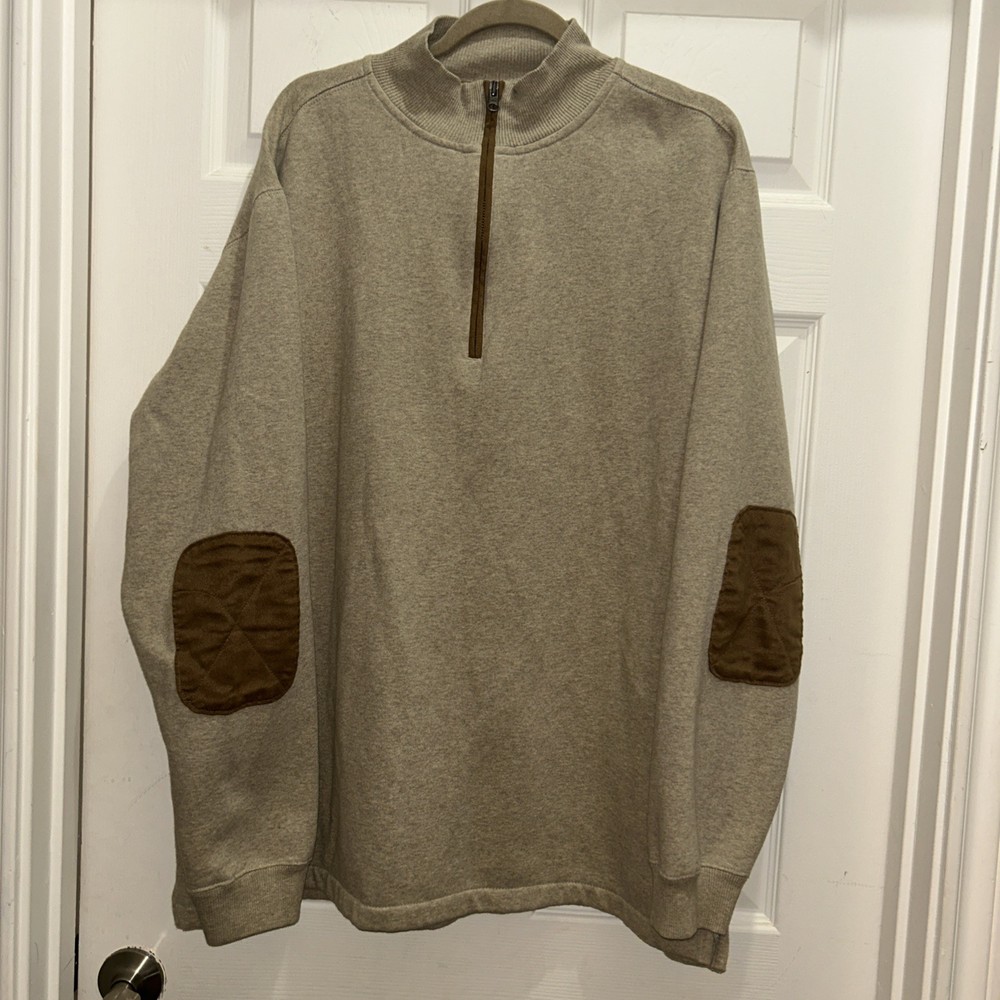 Woolrich 1/4 Zip Pullover Mens SZ: XL, Classic Fit,Long Sleeve Tan