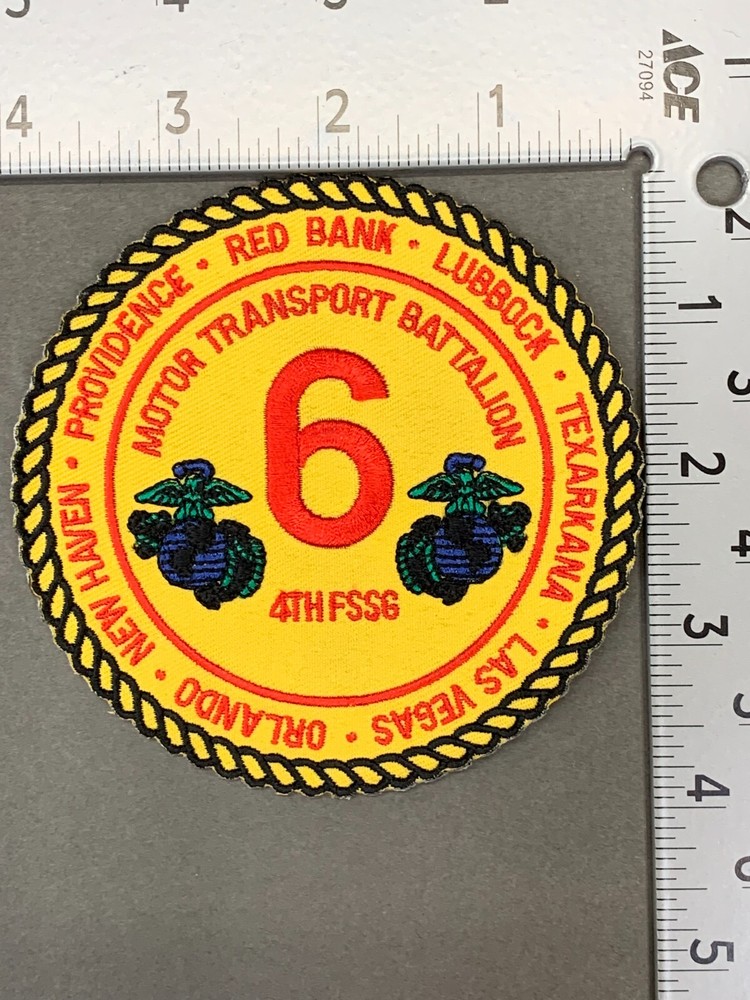 USMC 6TH MOTOR TRANSPORT BATTALION UNIFORM PATCH, (NICE CONDITION, UN-SEWN)