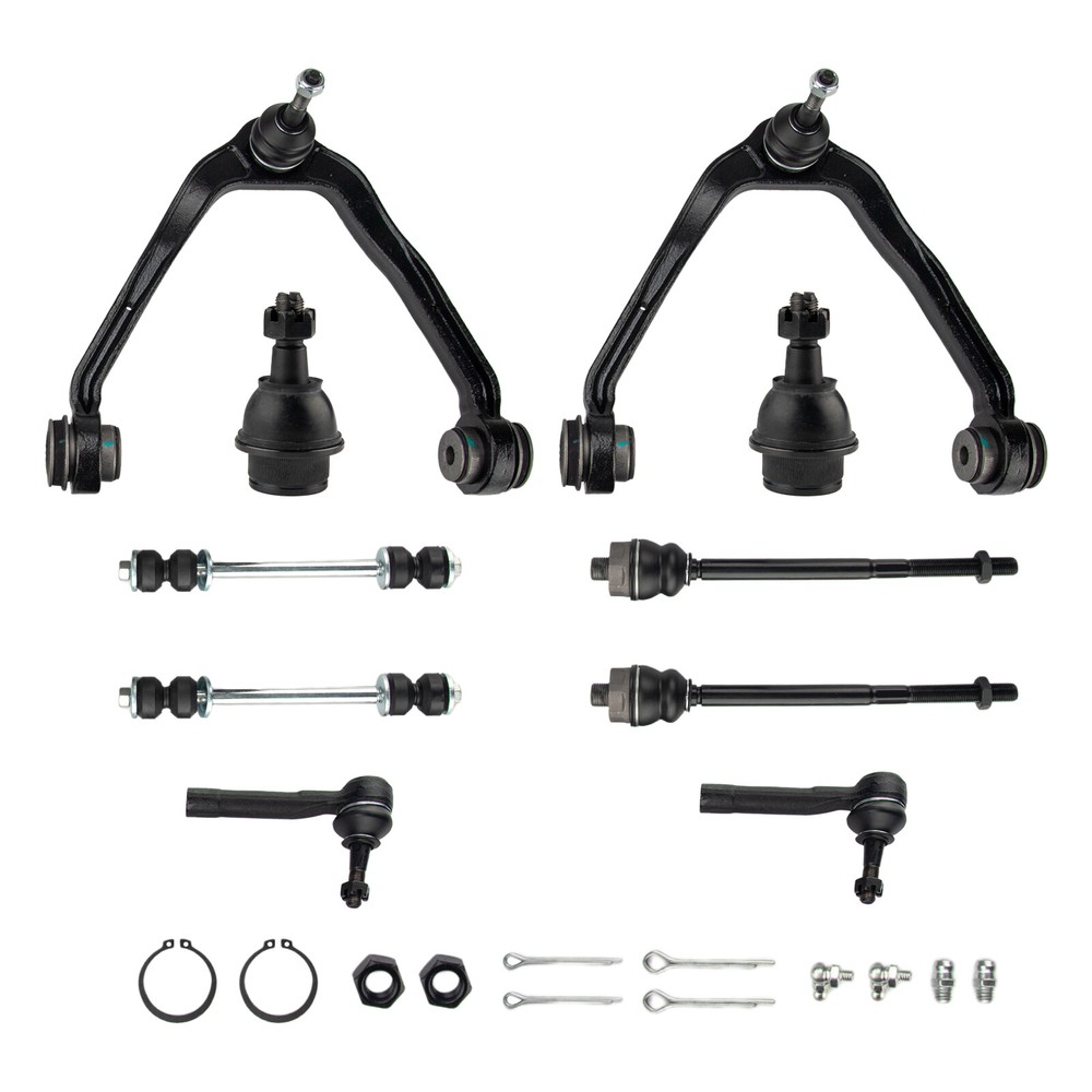 10pcs Suspension Kit Upper Control Arm Tie Rod End Compatible 1999-2006 Chevy Silverado 1500