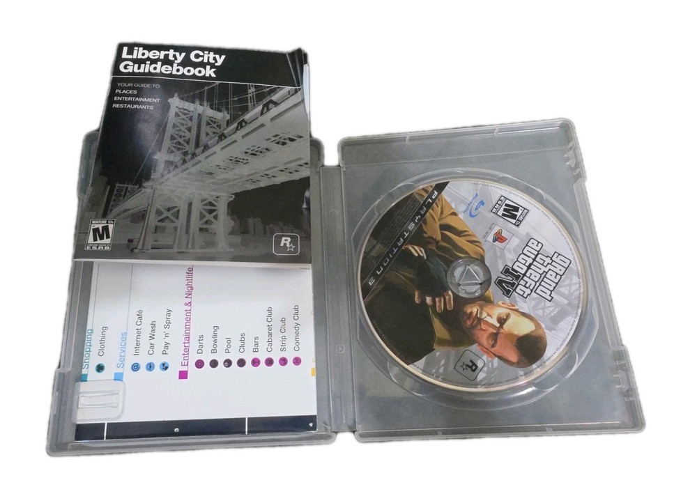 GTA 4 Grand Theft Auto IV PS3 w/ Map And Guidebook