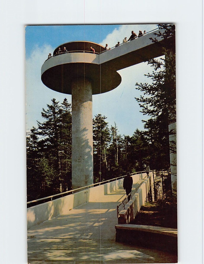 Postcard Clingman's Dome Tower Great Smoky Mountains National Park NC USA