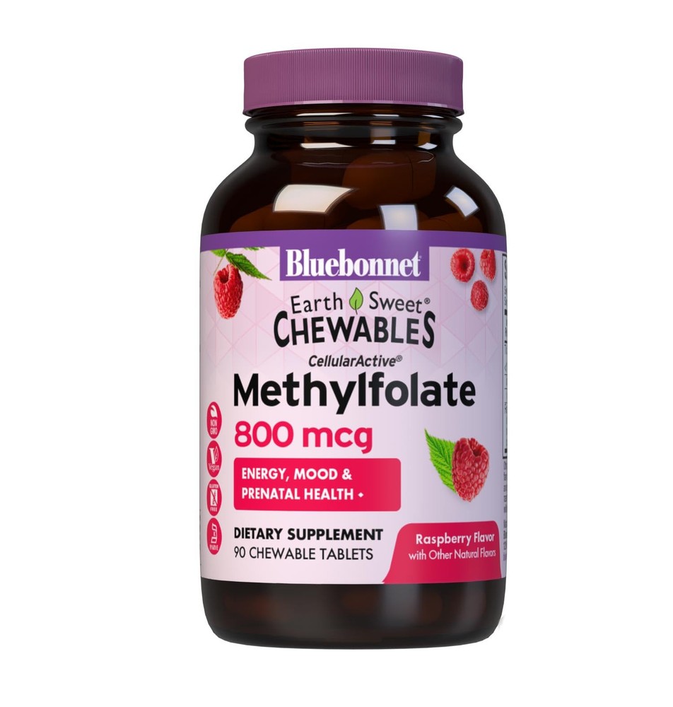 Earth Sweet Cellular Active Methylfolate 800 mcg Chewable , 90 Count