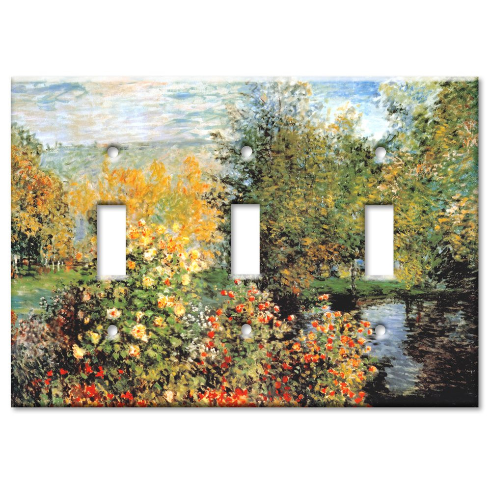 - Monet: Stiller Winkle - Triple Toggle Switch Plate - (Made in USA)