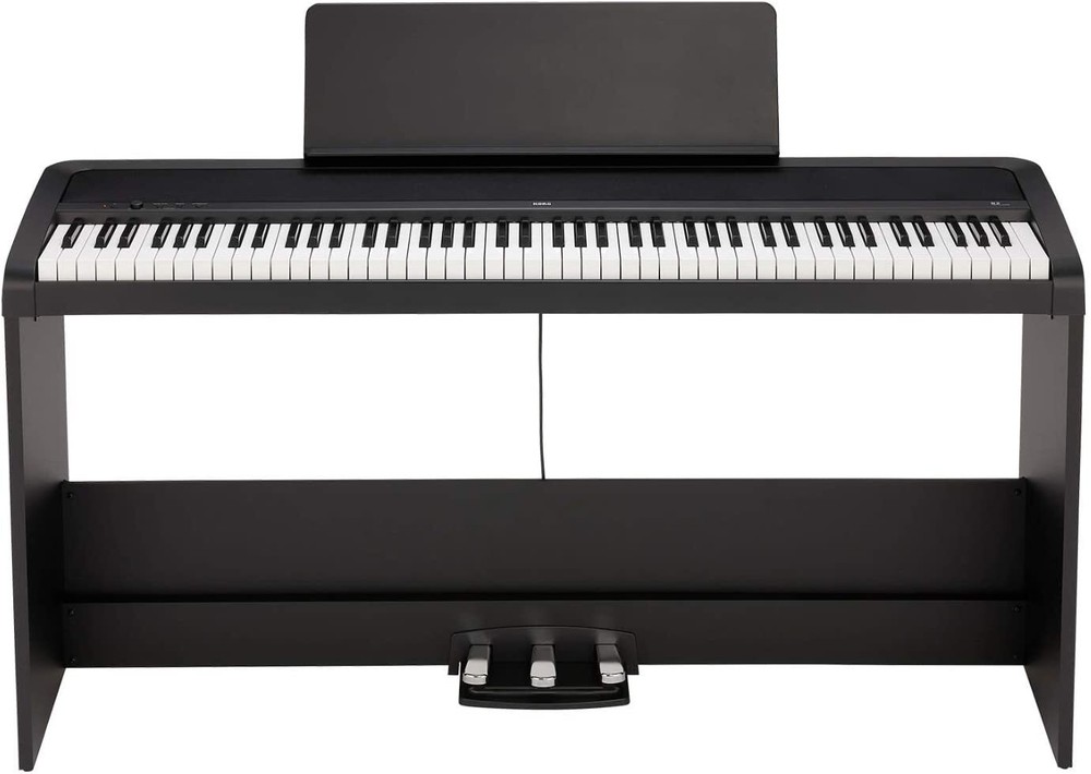 KORG B2SP 88-Key Digital Piano with Stand in Sleek Black Finish  