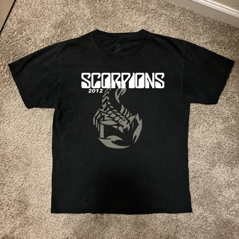 Scorpions 2012 Tour Vintage Style T-Shirt, S-5XL, Rock Band Concert Tee