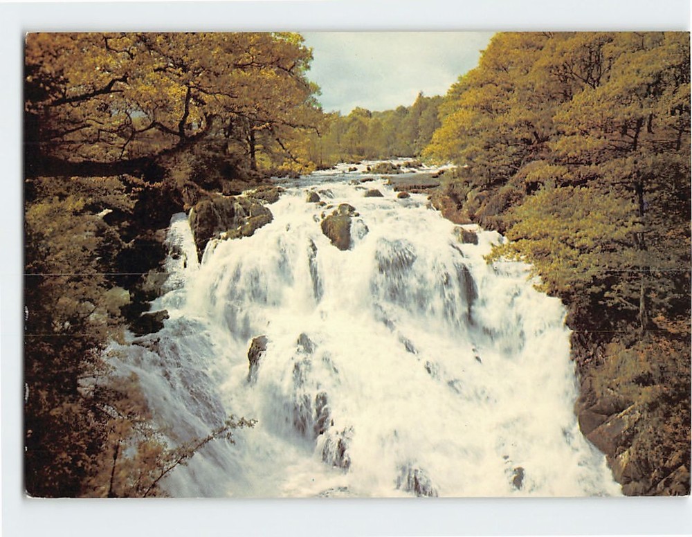 Postcard Swallow Falls River Llugwy near Betws-y-Coed Conwy County Borough Wales