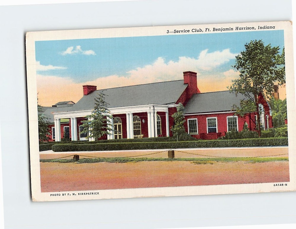 Postcard Service Club Fort Benjamin Harrison Indianapolis Indiana USA