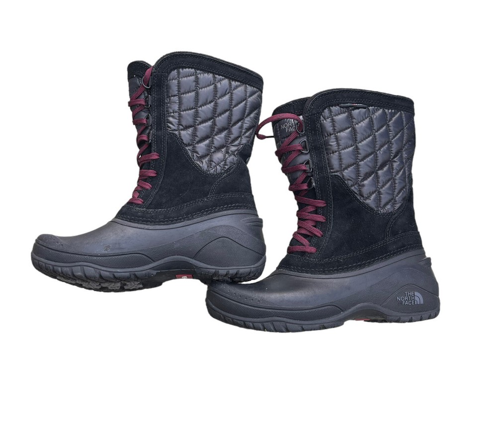 The North Face Women's Thermoball Utility Mid Winter Boots in Black Size 6 NF0A2T5D  