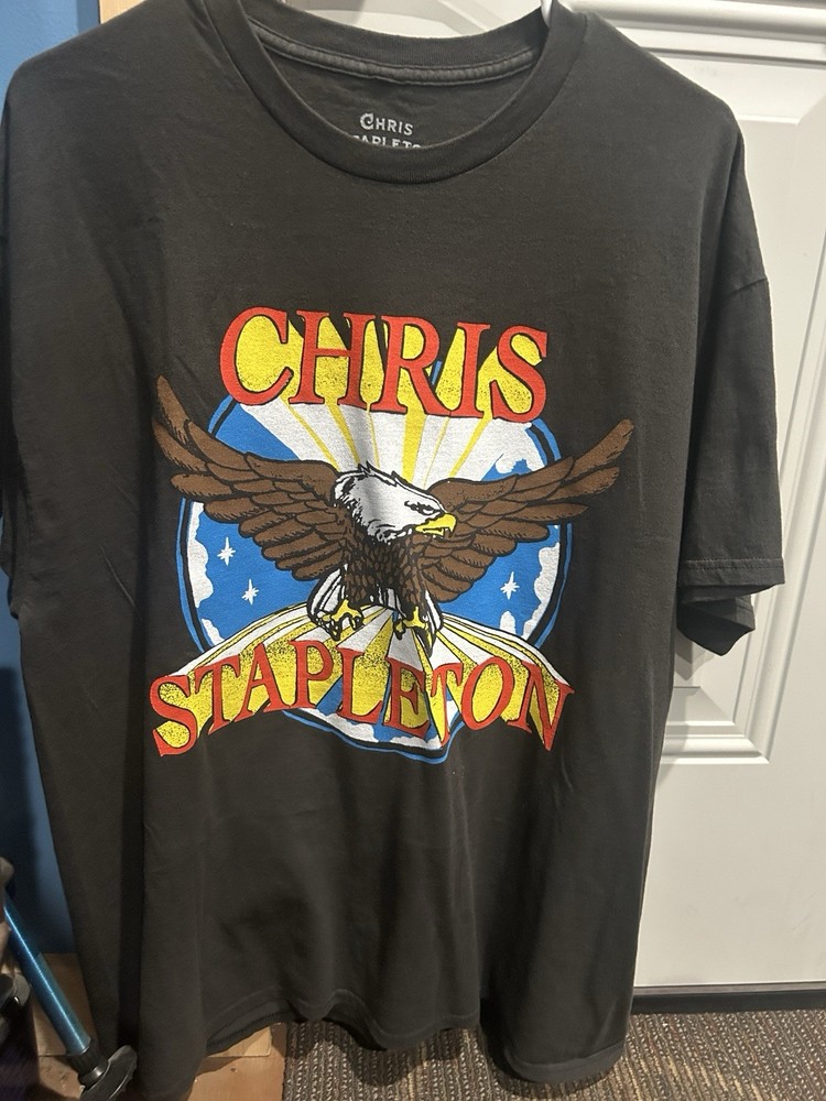Chris Stapleton Shirt | Large | Black, Dark Grey