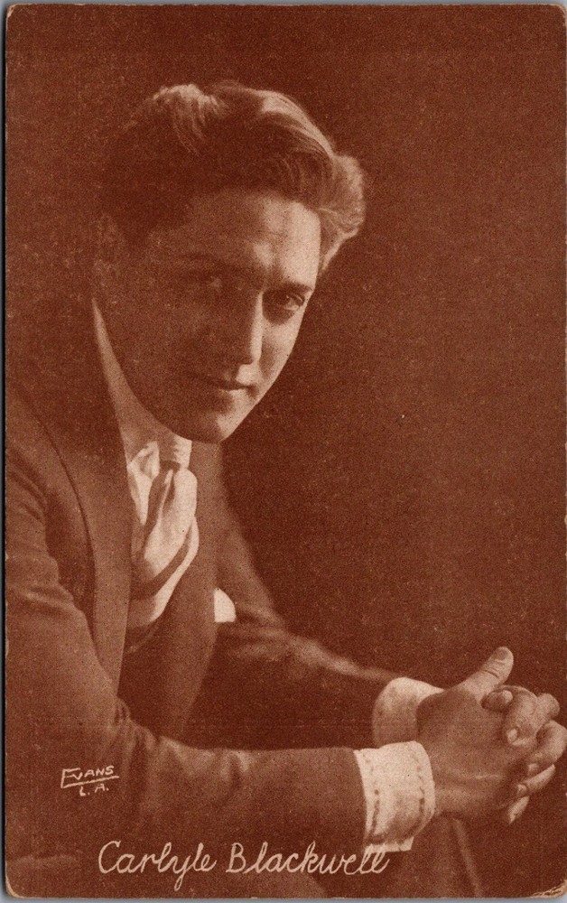 Carlyle Blackwell Silent Film Star RPPC Postcard Evans L.A. Photo 1910s