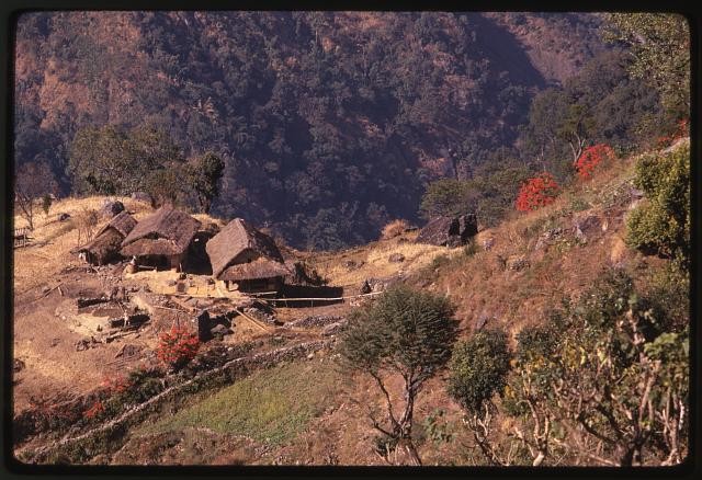 Photo:Lachung Sikkim India 1969 Mountain Valley Houses Village Homes