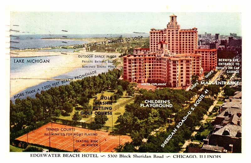 Postcard HOTEL SCENE Chicago Illinois IL m/09 AS6510
