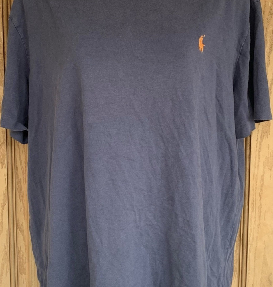 Polo Ralph Lauren Blue Crew Neck Logo Jersey Cotton Men's T-Shirt Size L