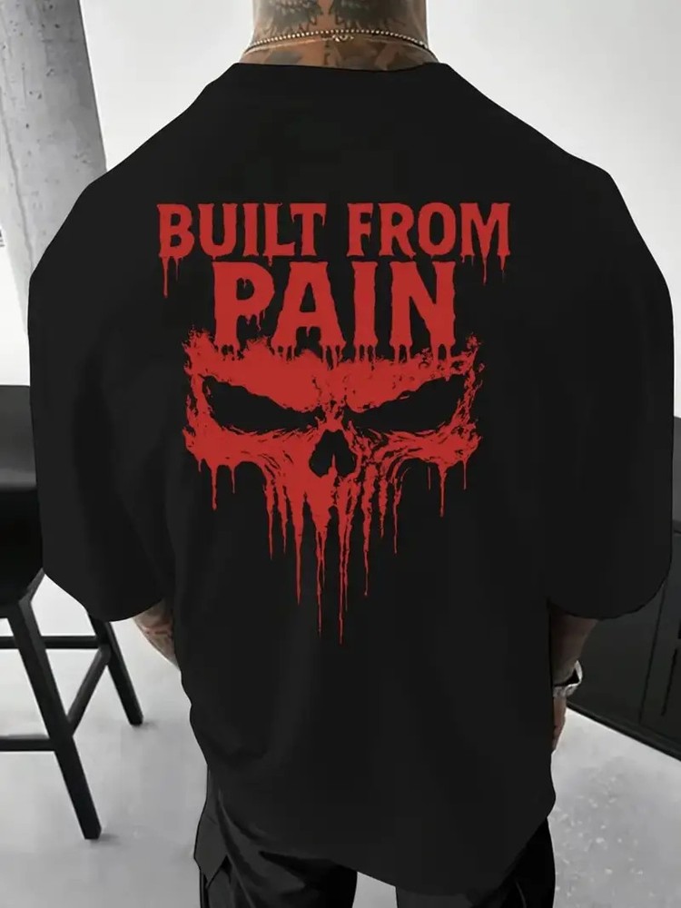 Men'S 180g Pure T-Shirt with Skull & 