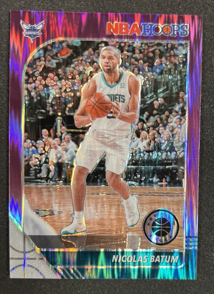 2019-20 Panini NBA Hoops Premium Stock Purple Flash Prizm /35 Nicolas Batum #22