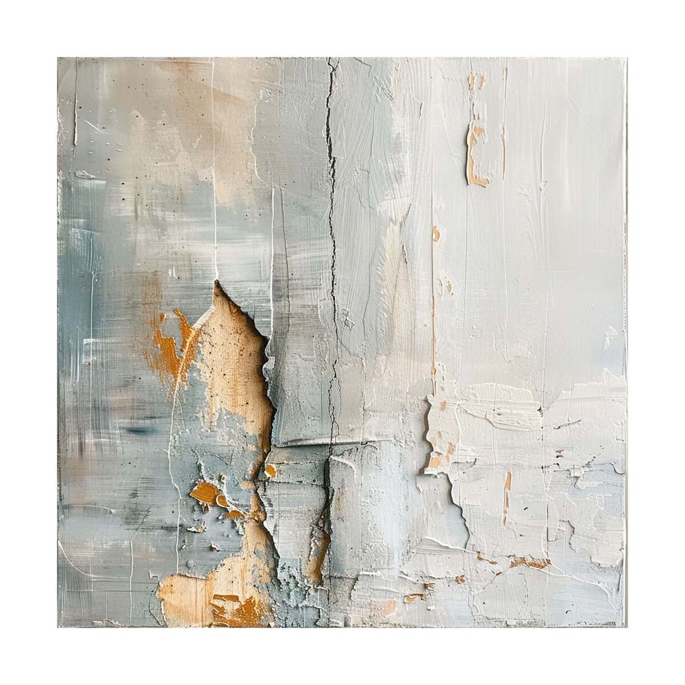 Handmade Wall Art Home Decorative Oil Painting Abstract Knife Living Room Gray