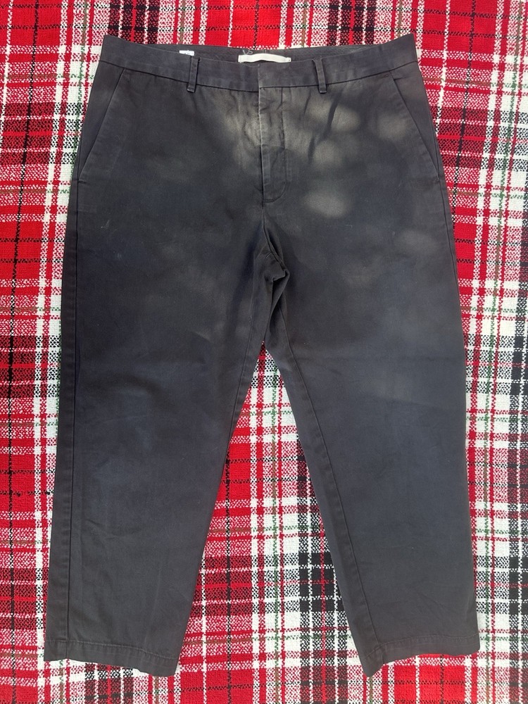 Norse Projects Andersen Chinos Black 36 Mens Relaxed Fit Italian Twill Riri Zip