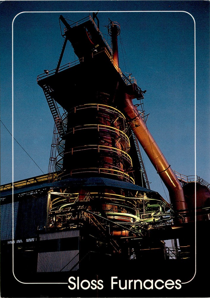 Sloss Furnaces, Birmingham, Alabama, James Withers Sloss, blast Postcard