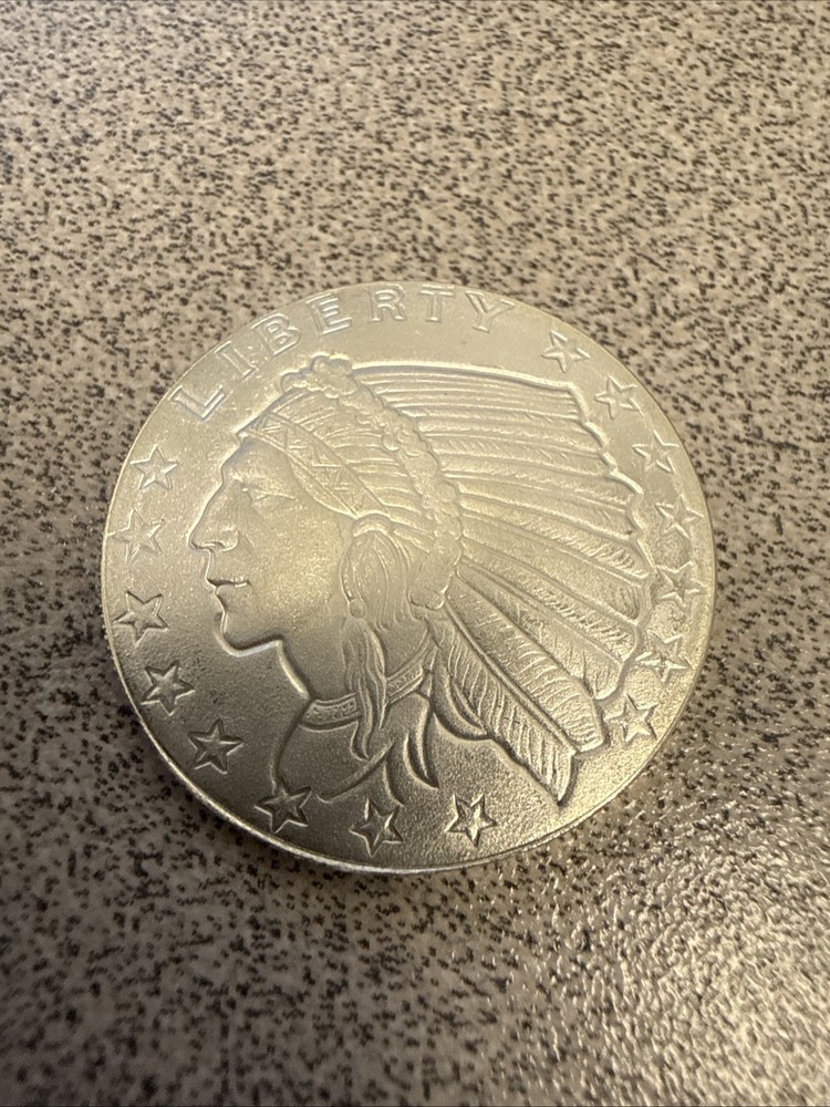 1/4 Oz Silver Indian Head Inspired Round ~ Golden State Mint ~ .999 FINE Silver