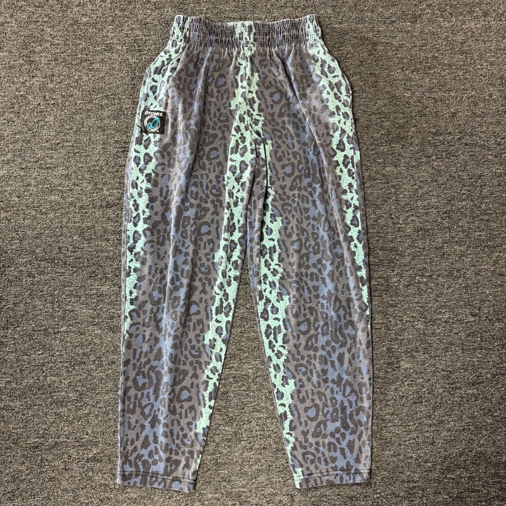 Vintage 90s Otomix Athletic Parachute Baggy Hippie Pants L Leopard Multicolor