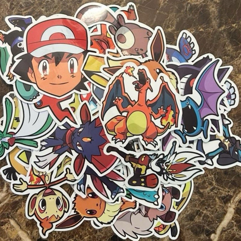 Starter Pokemon Stickers (50 pieces)