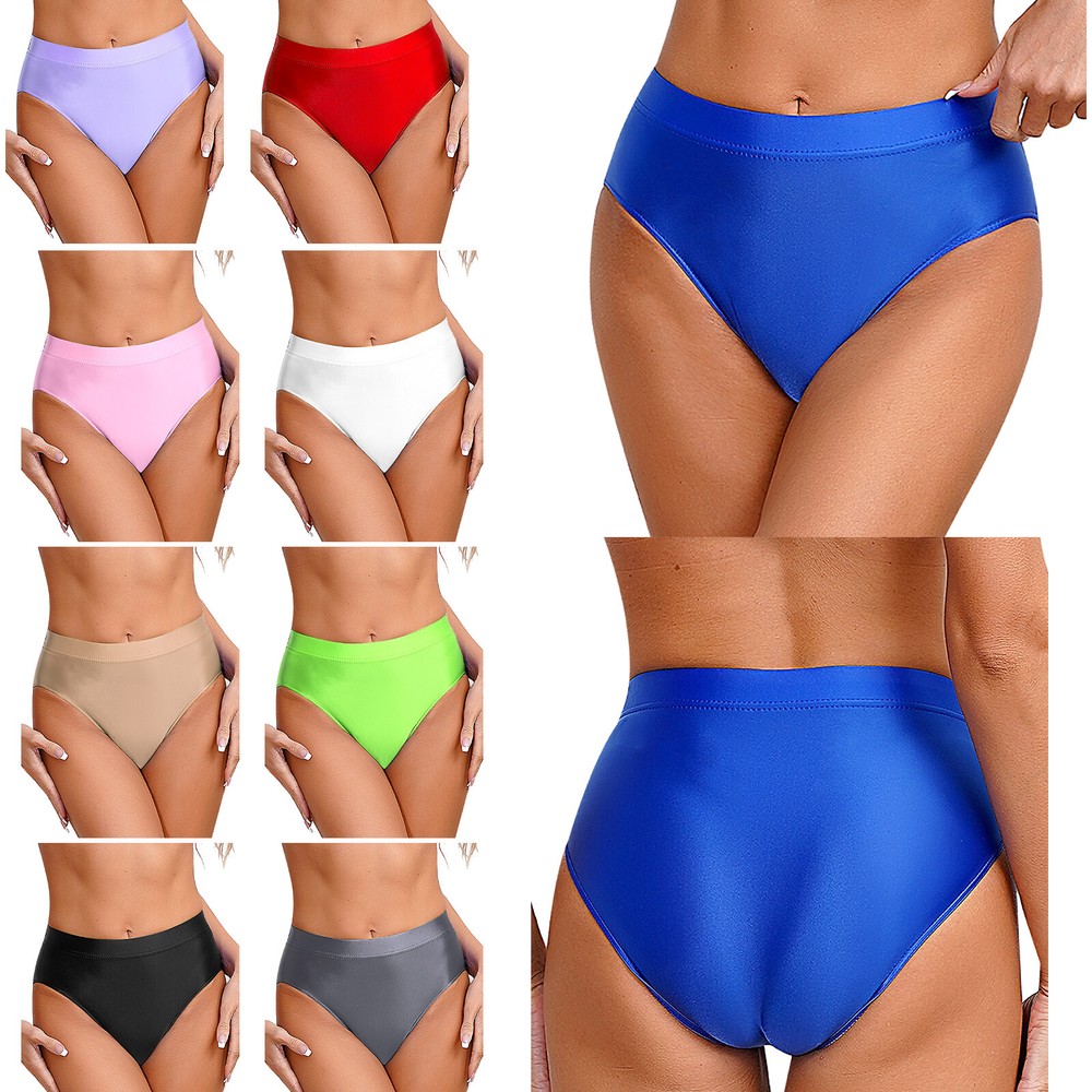 US Women Panties Silk Satin Underwear Low Rise Thongs Bikini Bottoms Trunks Soft