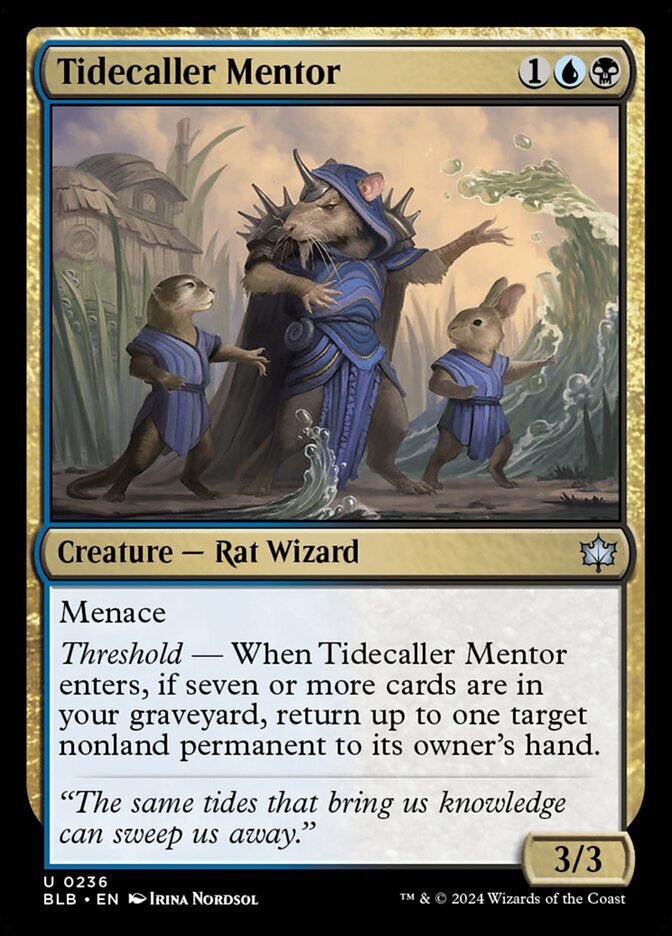 MTG Magic the Gathering Tidecaller Mentor (236/427) Bloomburrow LP