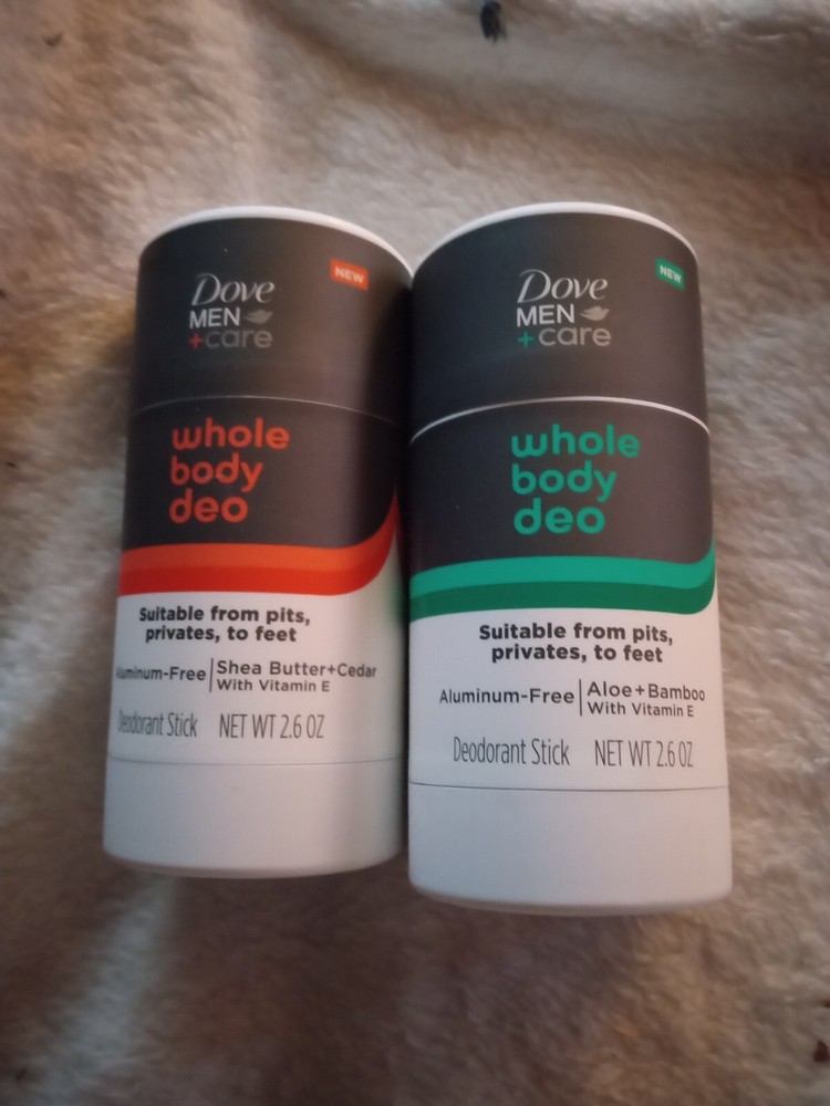 Men + Care , Whole Body Deodorant Stick 2.6 oz Lot Of 2