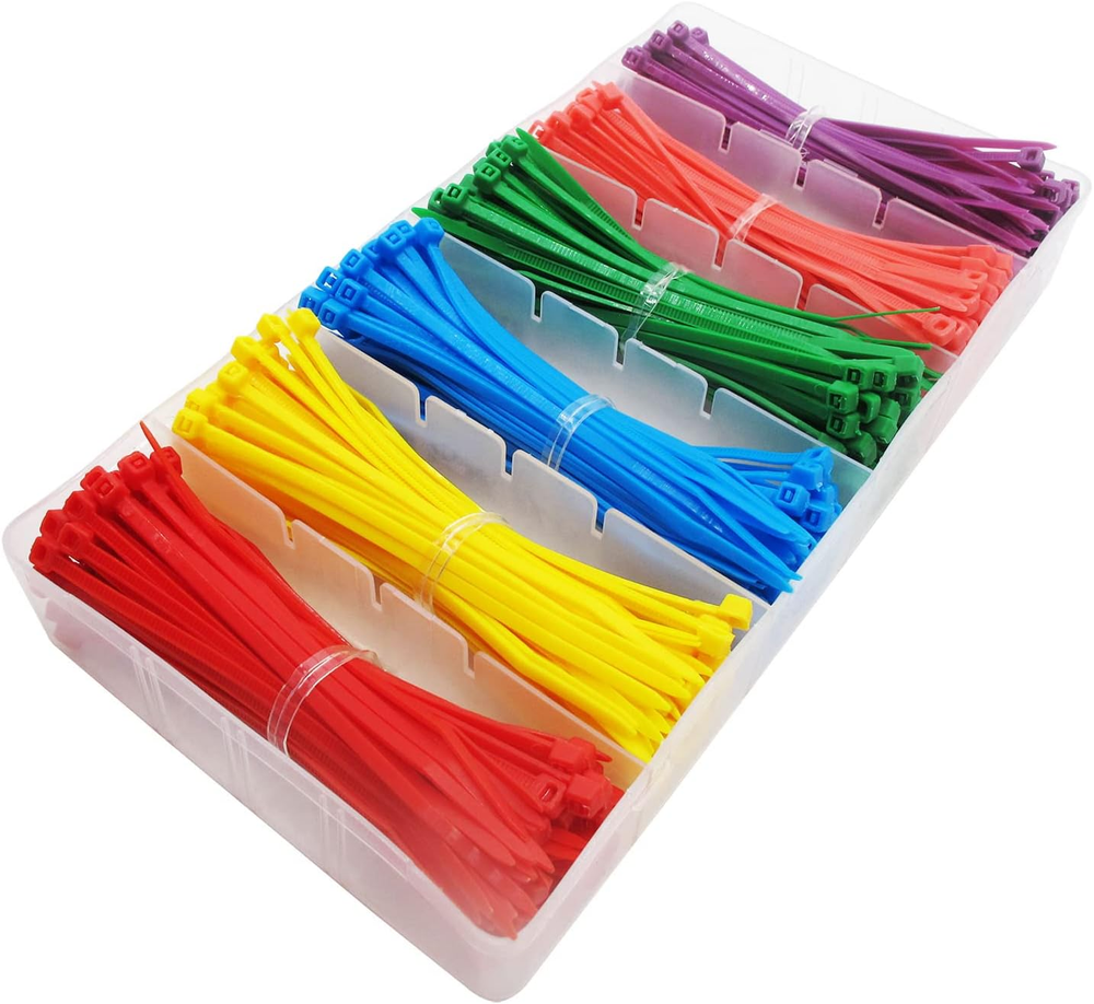 480 Pcs 4 Inch Multi Colored Small Cable Zip Ties for Home Office Organization