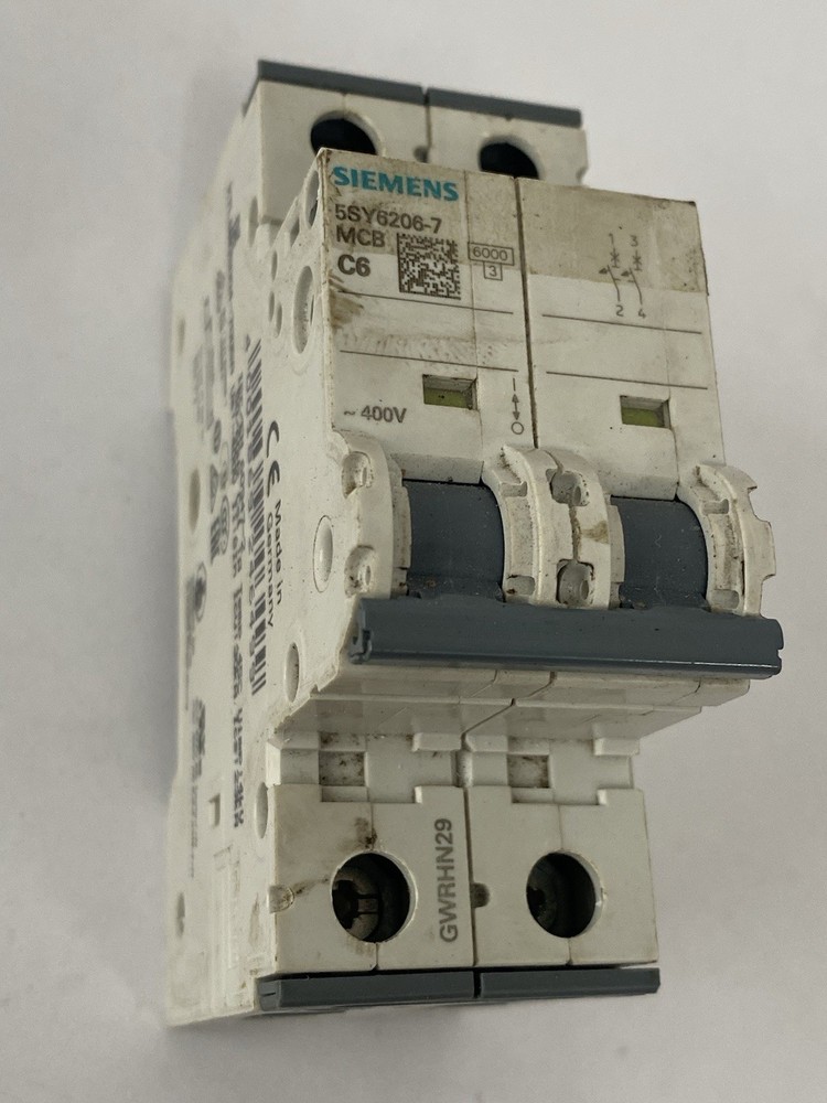 Siemens Circuit Breaker 5Sy6206-7 5Sy62 Mcb C6 6 Amp A 6A 400V