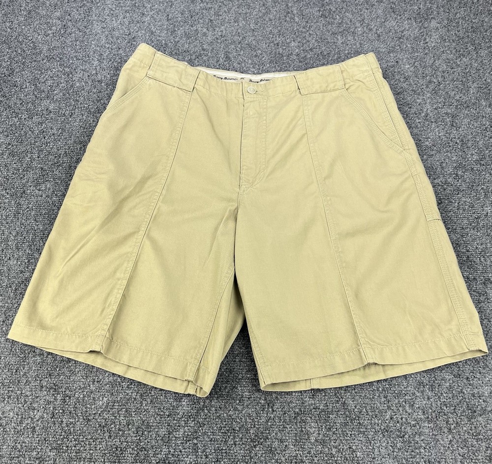 Tommy Bahama Relax Chino Shorts for Men 35 Tan Khaki Cotton 5-Pocket Casual Style