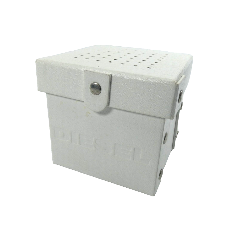 Diesel Original White Watch Box With Cushion Faux Leather