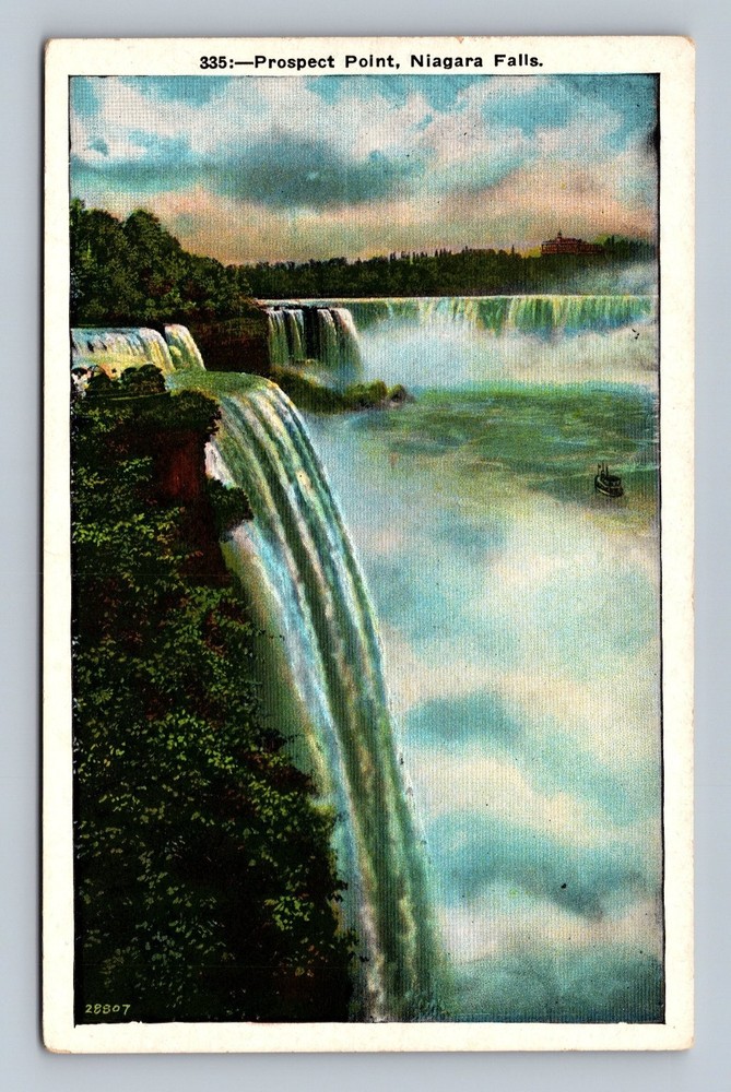 Vintage Niagara Falls Prospect Point Postcard Scenic Waterfall View USA