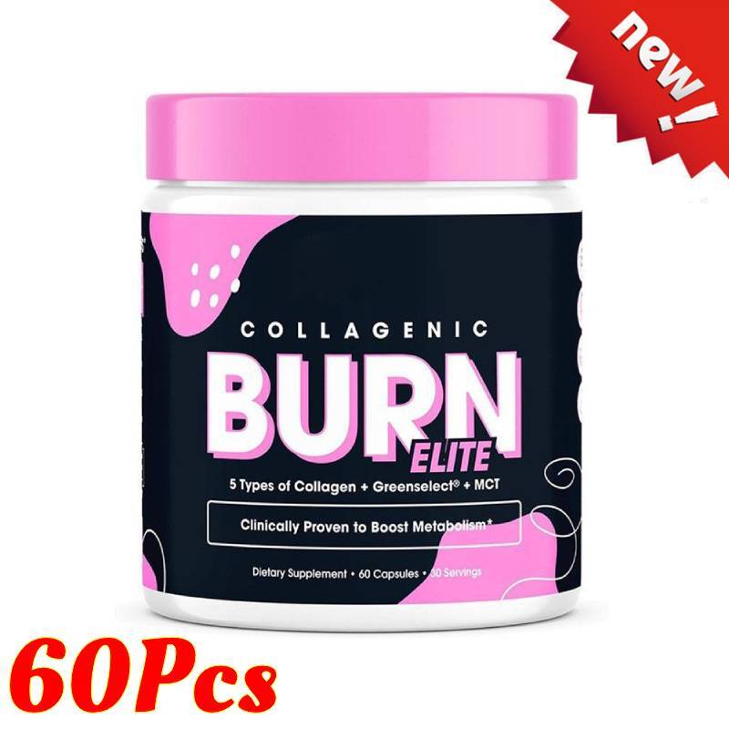 Collagenic Burn Elite Collagen Peptides Thermogenic Fat Burner 60 Caps