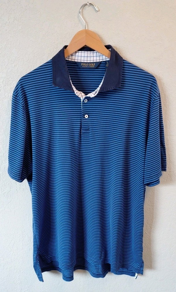 Polo Ralph Lauren Golf Men's Size XL Blue Striped Polo Shirt