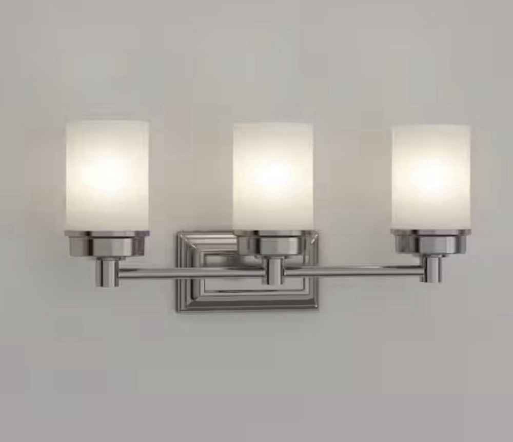Hampton Bay Cade 3-Light Brushed Nickel Vanity Light