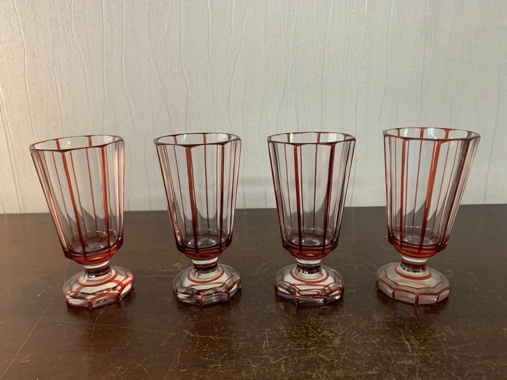 Lot Of 4 Bohemian Crystal Champagne Flutes? (Price Of The Lot)