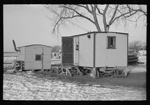 Shacks in 'Shantytown,' Spencer,Iowa,IA,Clay County,Farm Security Admin,FSA