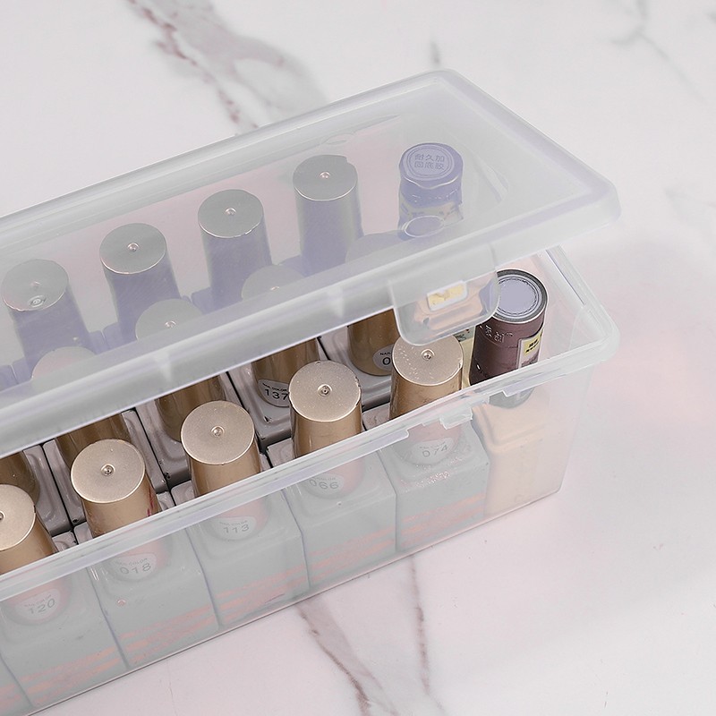 Nail Polish Storage Box Keep Neat Makeup Brush Nail Polish Desktop Organizer